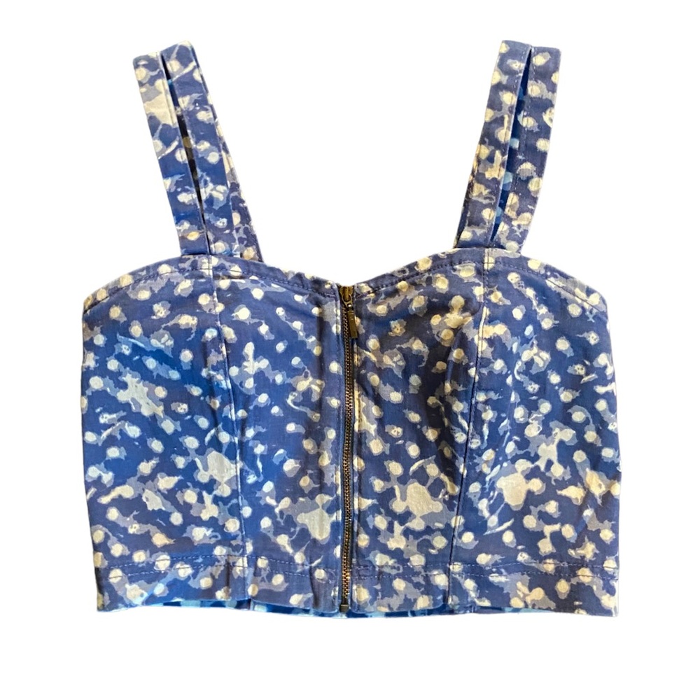 Clock House bra/ bustier top with cool bleaching / dye look with …